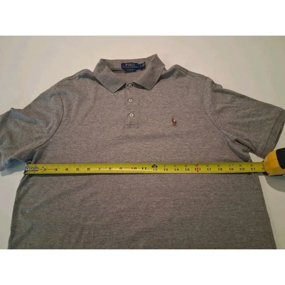 Polo Ralph Lauren Men's Classic Fit Soft Touch Polo Shirt Heather Gray Size L